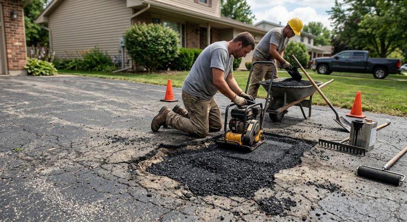 Asphalt Pothole Filling in Orange County, CA